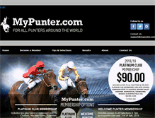 Tablet Screenshot of mypunter.com